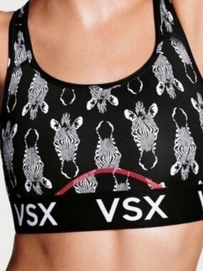 Victoria’s Secret VSX Zebra Sports Bra – Size Small (NWOT)